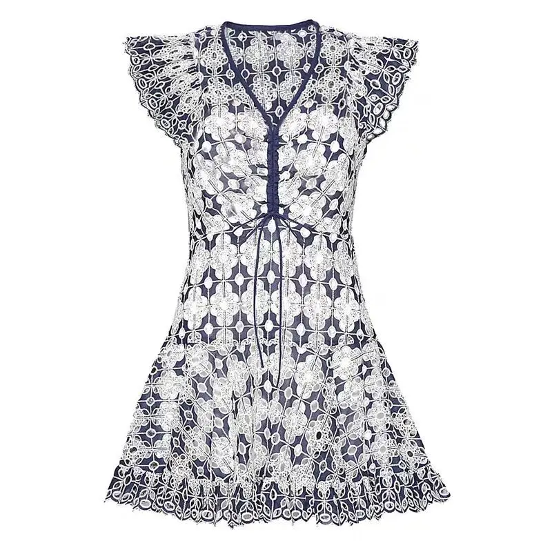 

Black Dress Top Quality Women Fashion Vintage Embroidery Elegant Evening Party Dresses Sexy Dress