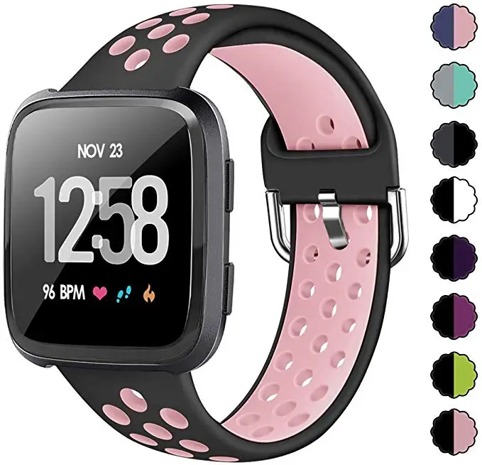 Спортивные ремешки для Fitbit Versa/Versa 2 / Versa Lite мягкий силиконовый водонепроницаемый