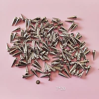 100pcsset silver gold cone studs and spikes diy craft cool punk garment rivets for clothes bag shoes leather diy handcraft