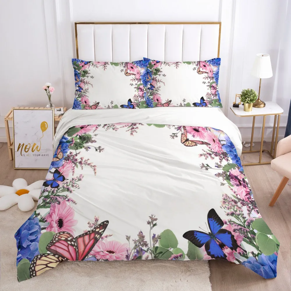 

3D Flower Design Duvet/Quilt Cover Sets Bedding Sets Comforter Covers Pillow Covers Queen Full Double Size Custom Bedding Sets