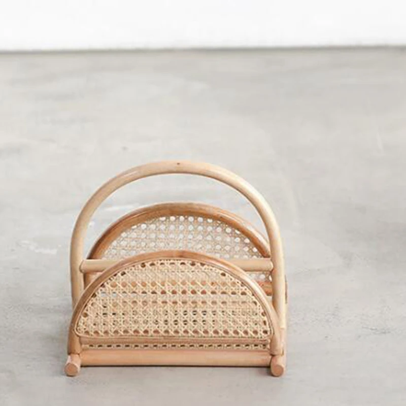

Handmade Rattan Plate Organizer Japan Style azine Storage Closet Organization Book Shelves Rack Natural Book Shelf