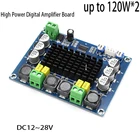 Плата усилителя высокой мощности KYYSLB, постоянный ток 12  28 в, 2*120 Вт, TPA3116D2, класс D, домашняя плата цифрового усилителя звука, двухканальная зеркальная плата