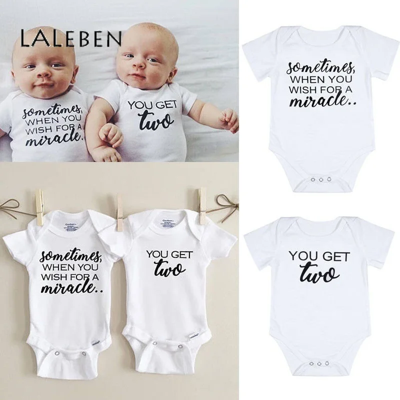 Детский комбинезон с круглым вырезом и буквенным принтом костюм для ползания