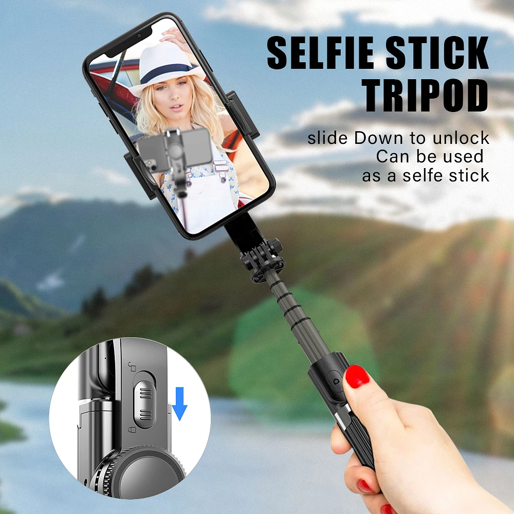 Adjustable Selfie Stick Mobile Phone Gimbal Stabilizer Bluetooth Handheld holder For iPhone 12 ProMax Huawei Samsung IOS Android