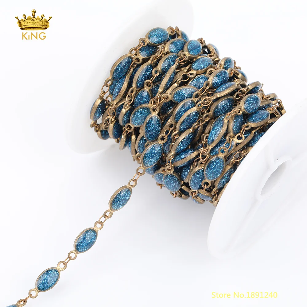 5 метров овальные пластиковые бусины четки цепи фурнитура латунная медная