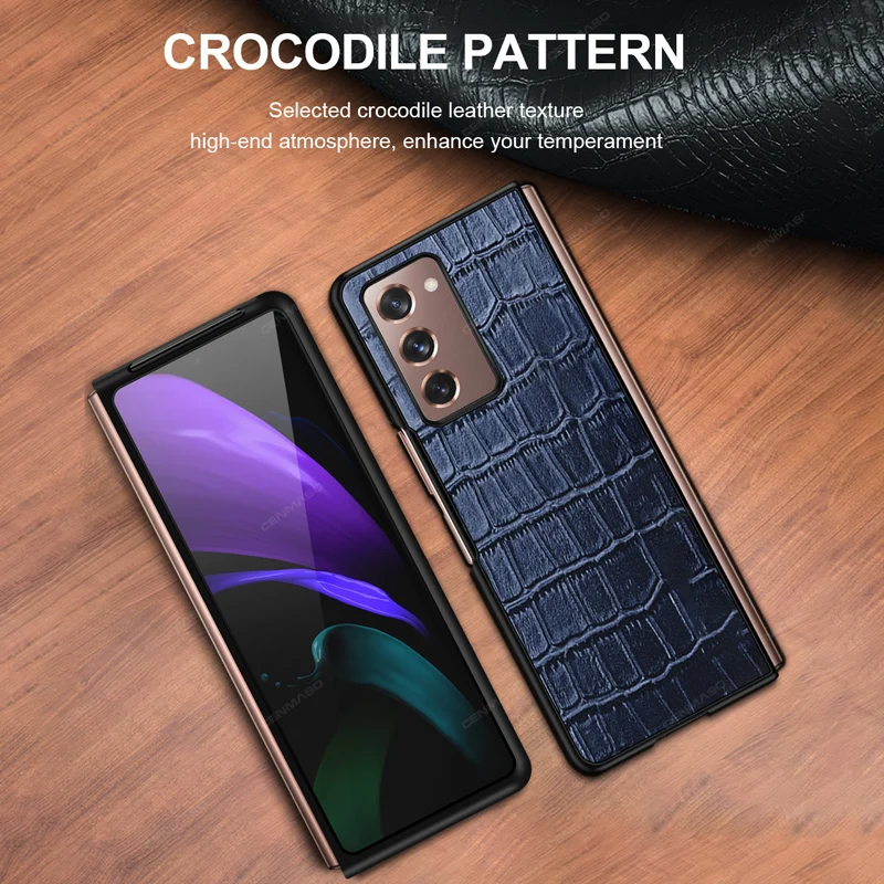 

For Samsung Galaxy Z Fold 2 Case Ebaicase Original Genuine PU Leather Case For Samsung W20 5G SM-W2020 SM-F9160 SM-F9000 Case