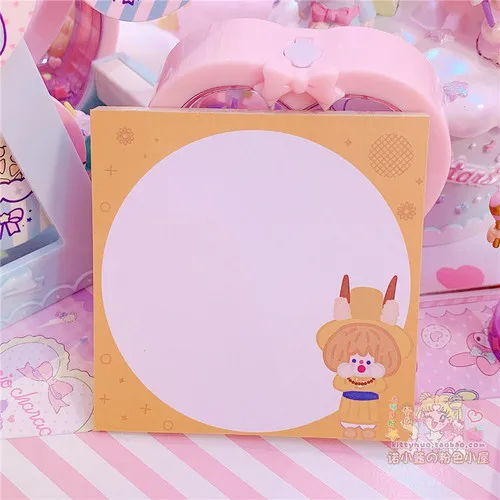 yellow Милый Еженедельный план липкий блокнот для заметок кавайные канцелярские школьные принадлежности планировщик этикетка бумажный журнал наклейки - Цвет: yellow