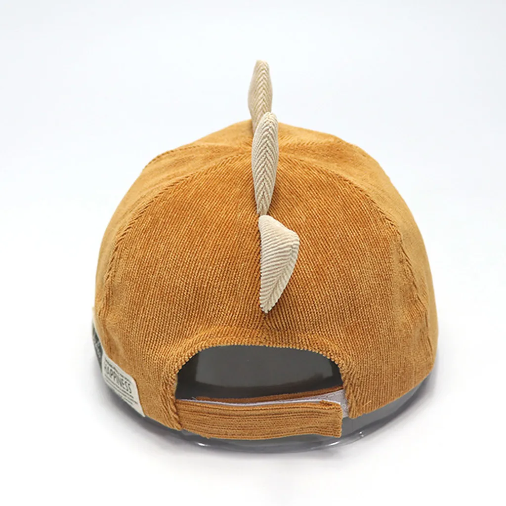 ARLONEET New Letter Baby Baseball Caps Corduroy Color Matching Cartoon Dinosaur Cap Boy Girls Adjustable Hats | Детская одежда и
