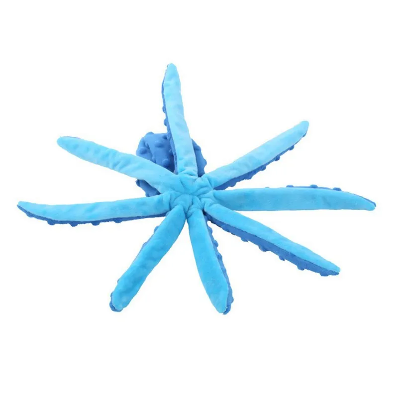 

2021 Pet Dog Plush Toy Squeaker Chew Animal Toy Octopus Skin Shell Octopu Bite Resistant Plush Toy Pet Dog Resistant Squeak Toys