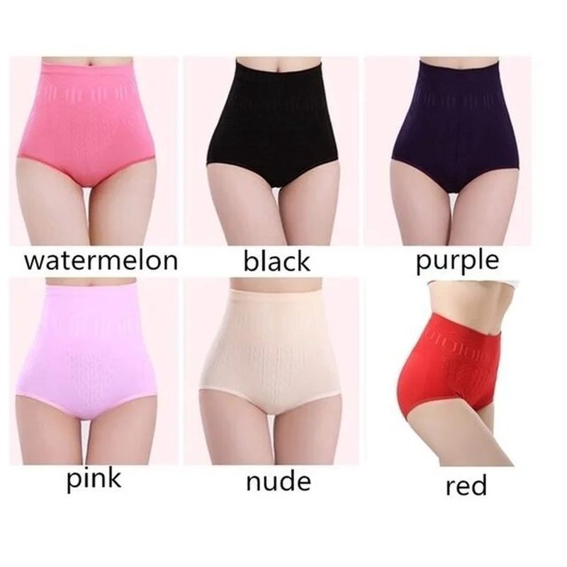 Нижнее белье с высокой талией для живота трусики похудения утягивающие живот