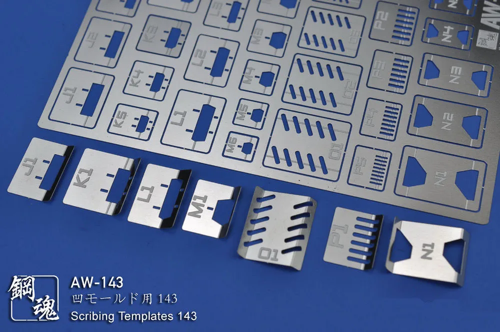 

Multi-size Refit Accessory Fit For Gundam Metal Etching Sheet Folding Corner Scribing Templates AW-143 Modeling Upgrade Kits
