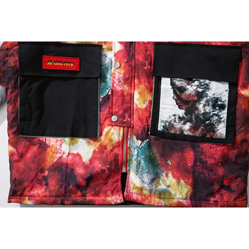 Мужская зимняя куртка с меховым капюшоном в стиле хип хоп|Мужские парки| |