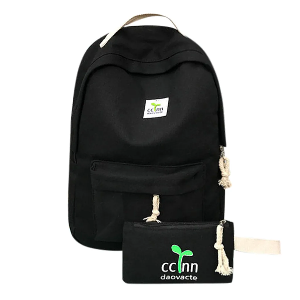 OCARDIAN школьный рюкзак для девочек подростков Женский однотонный холщовый сумка