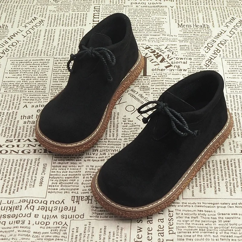 Японские ботинки в стиле Харадзюку с большим носком повседневная обувь на