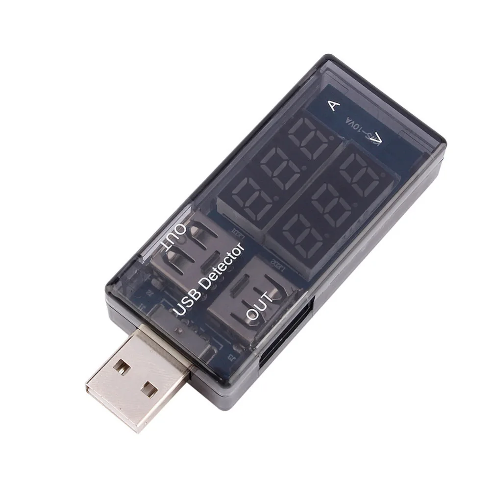 Красный + синий двойной дисплей USB измеритель напряжения постоянного тока