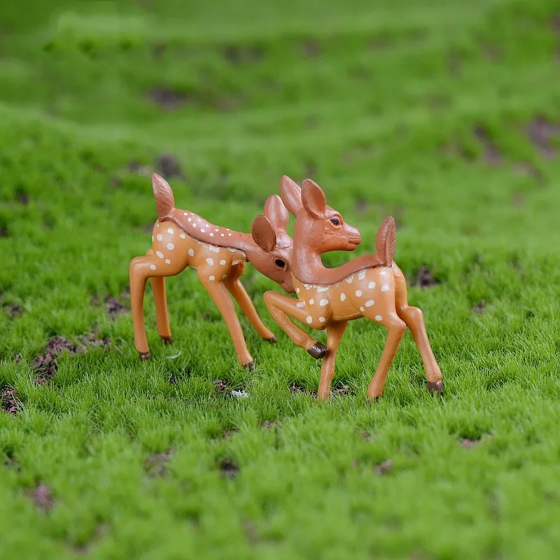 Моделирующие Животные Олень парные куклы Мультяшные Аниме фигурки DIY ремесла