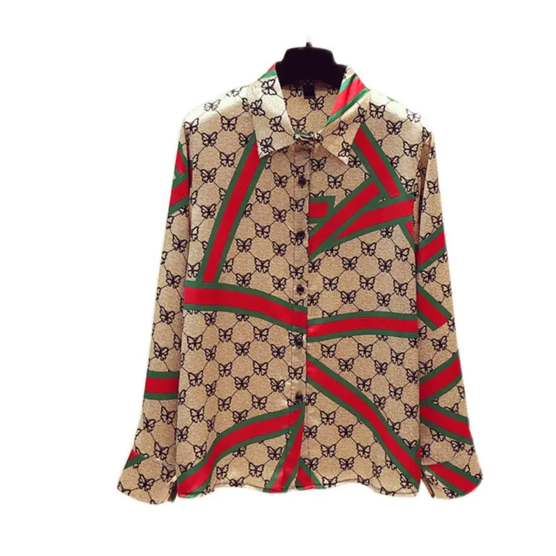 

Spring and autumn new shirt women's chiffon shirt long sleeve Fashion Top