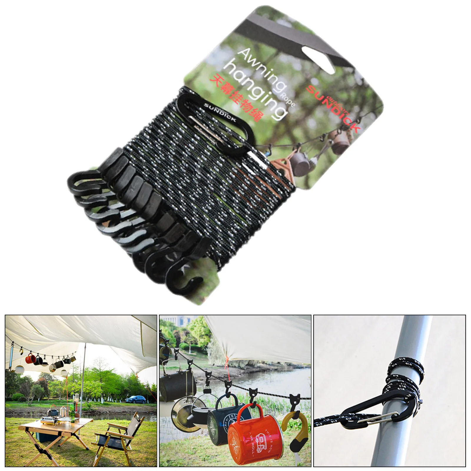 

4.5M Hanging Outdoor Lanyard Windproof Non Slip Clothesline Multipurpose