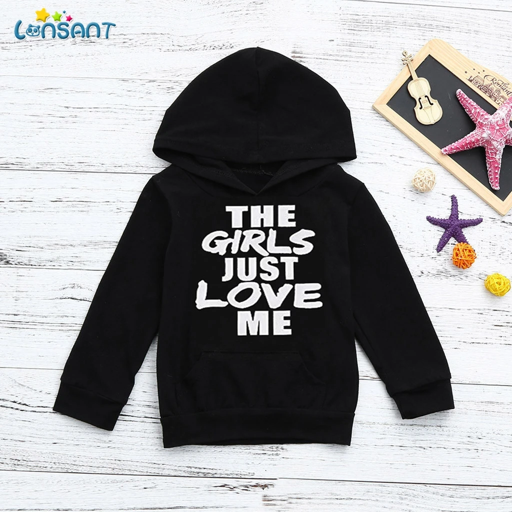 LONSANT модные толстовки для мальчиков и девочек хлопковые короткие детские с