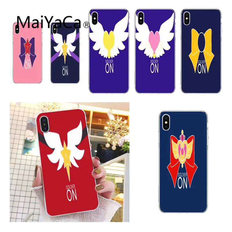 MaiYaCa чехол для телефона с логотипом Сейлор Мун iPhone 5S 8 7 6 6S Plus X XS MAX 5 SE XR 12 11 pro promax
