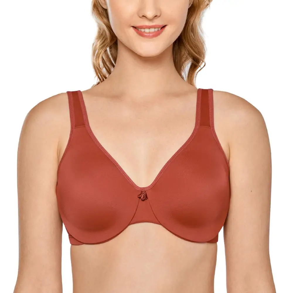 Женский Гладкий бюстгальтер на косточках бесшовный минимайзер размера