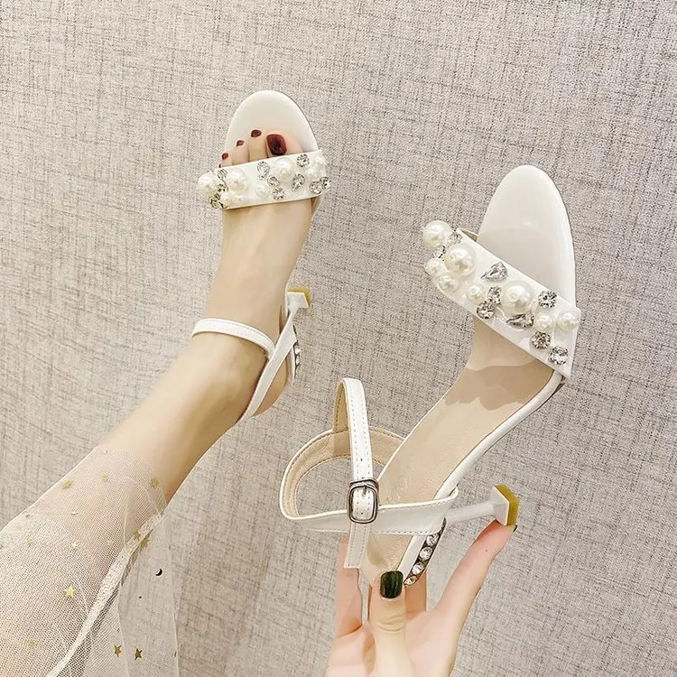 

2020 summer Woman Slippers Lady pearl Casual Beach Flip Flops Sandal Women Sandals female Sexy flats Slipper