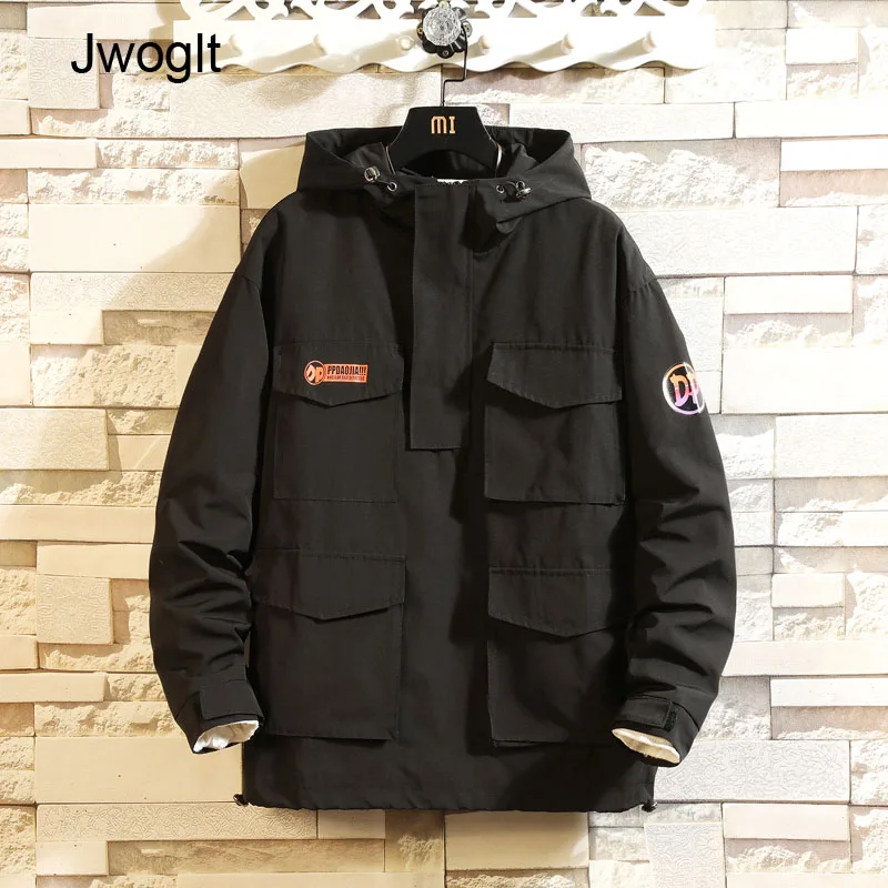 Мужская спортивная куртка с капюшоном пуловер длинными рукавами и надписью