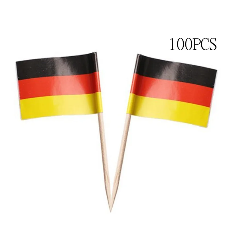 100 шт. натуральная береза деревянная зубочистка флаги деревянные зубочистки