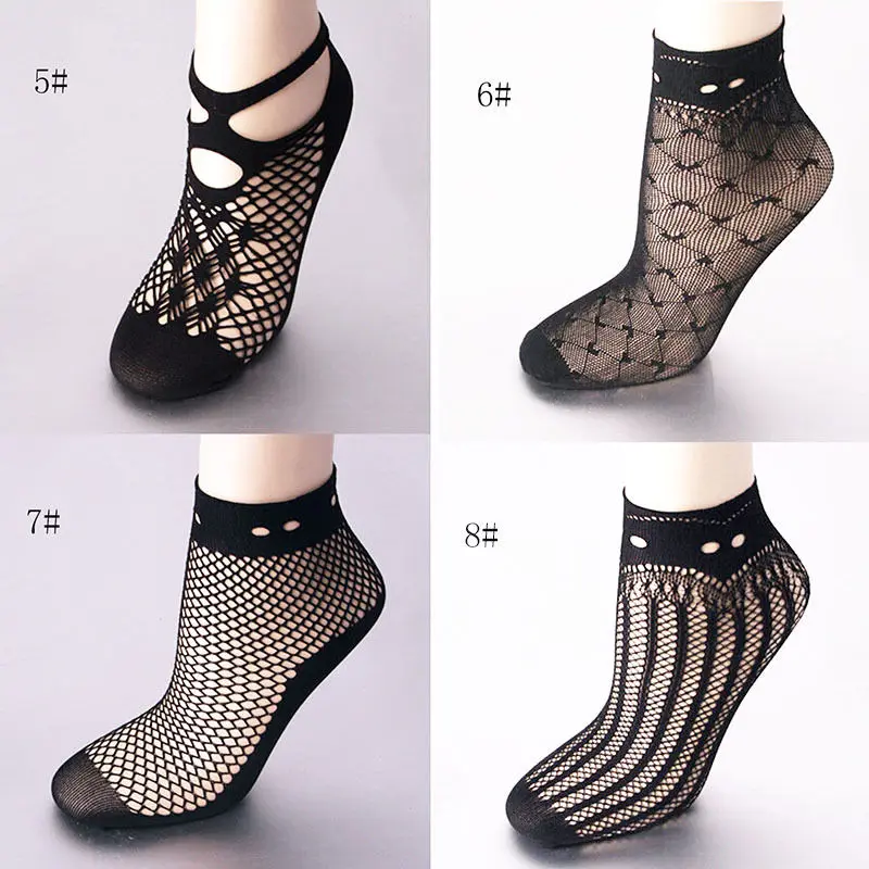 Для женщин Спортивные носки сексуальные кружевные оборки ажурные сетчатые