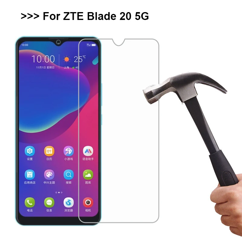 Закаленное стекло для ZTE Blade 20 5G защитная пленка экрана оригинальное Защитное Pro