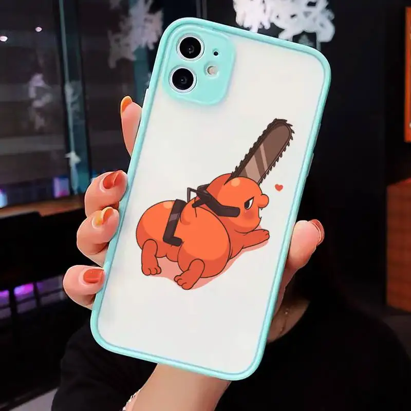 

chainsaw man japanese anime Phone Case matte transparent For iphone 7 8 11 12 plus mini x xs xr pro max cover