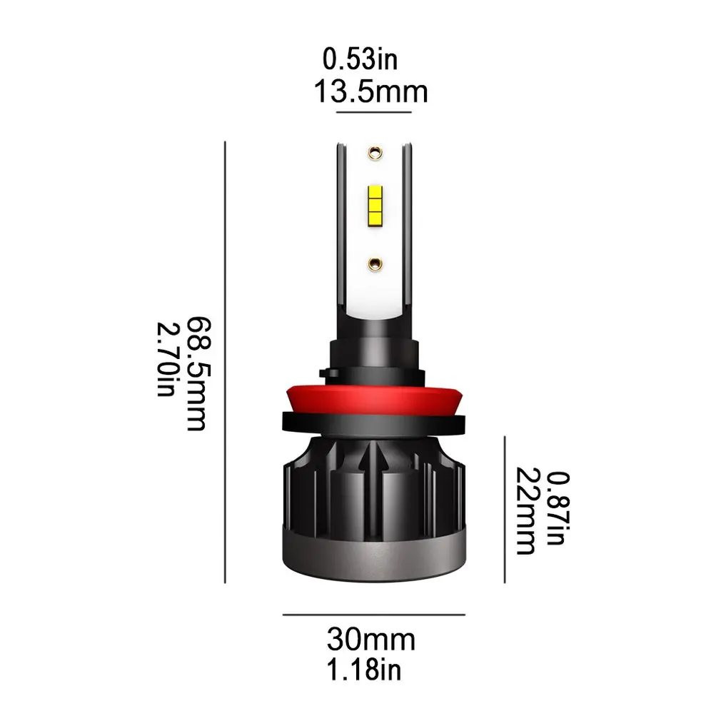 

2Pcs Car Headlight Bulb H1 H7 LED para Auto Lamp H11 Light Assembly 9006 9005 HB3 CSP Chip Headlamp H4 6000K 12000LM