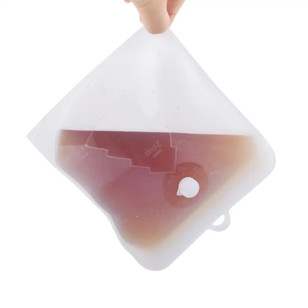 Силиконовый многоразовый контейнер на молнии для пищевых продуктов герметичный