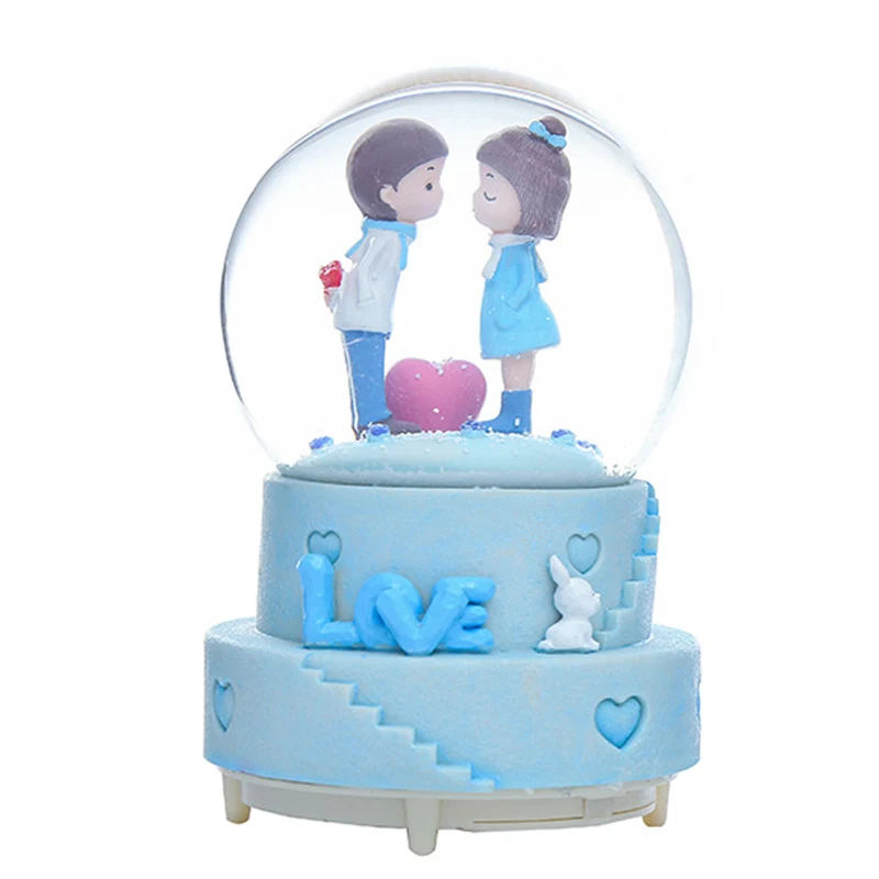 Креативный Свадебный декор модель пары хрустальный шар снежинка вращающаяся