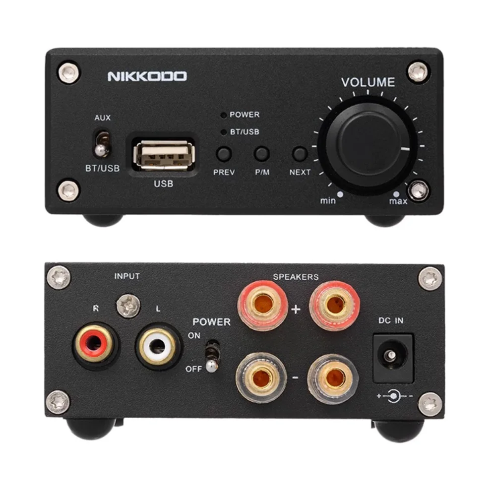 NK 268 цифровой аудио усилитель мощности Bluetooth Мини HiFi Amp двухканальный 30 Вт + с