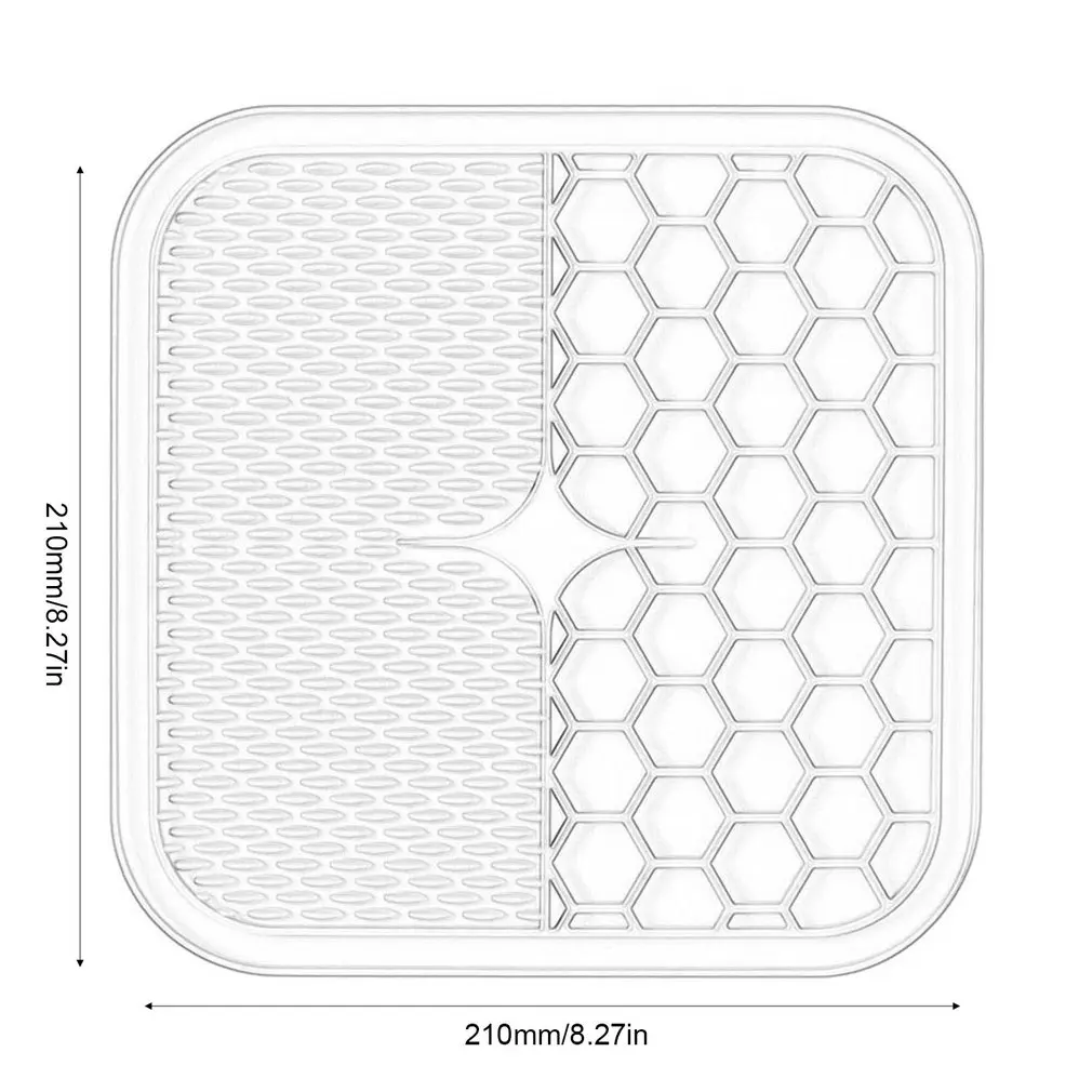 

Pet Choke-proof Slow Food Pad Environmentally Friendly Silicone Pet Lick Pad Slower Feeder Pad 21x21x1cm