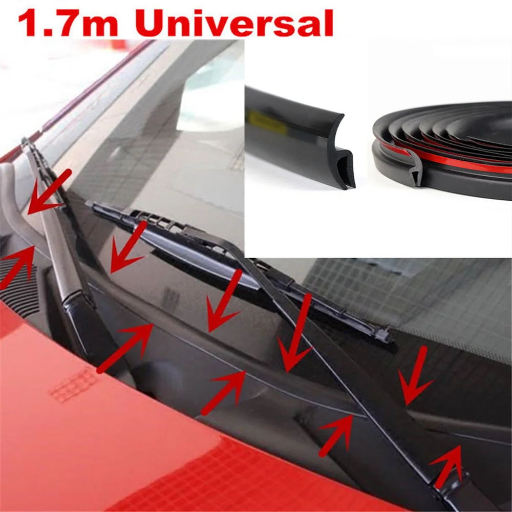 

1.7m Car Wiper Front Windshield Panel Moulding Seal Strip for Honda Audi Benz Buick VW Skoda Mazda Ford Toyota BMW E46 E39 M5 X6