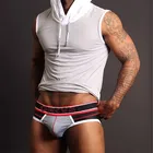 Оптовая продажа, хлопковые нейлоновые модные сетчатые дышащие мужские сексуальные трусы, u-образные выпуклые трусы