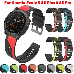 22 26mm Colorful Quickfit Watch Straps For Garmin Fenix 6 6X Pro 5X 5 Plus 3HR 935 945 S60 Silicone Easyfit Watch Wristband Belt