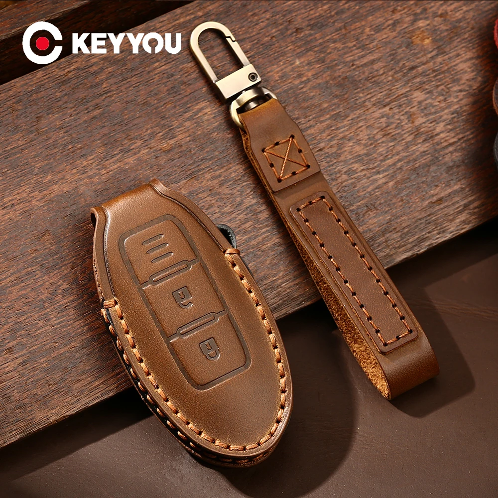 

Чехол для ключей автомобиля KEYYOU 3 BT, кожаный, для Nissan Infiniti EX35 FX35 FX50 M56 G35 G37 JX35 QX50 QX60 QX80