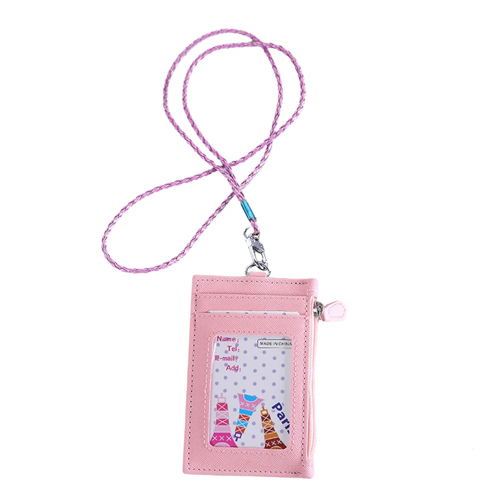 Бейдж унисекс из искусственной кожи на молнии с несколькими отделениями чехол