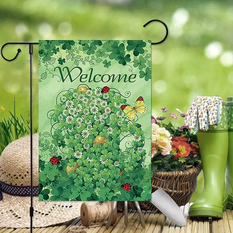 Новая мода 30*45 см ирландский день Святого Патрика мини двор баннер сад флаг