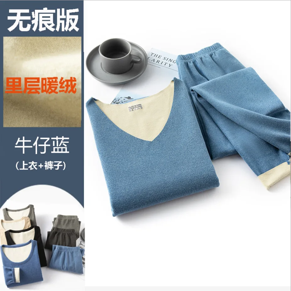 Thermal Underwear Men Winter Women Long Johns Sets Fleece Keep Warm In Cold Weather Size L To 4XL Thermal Underwear