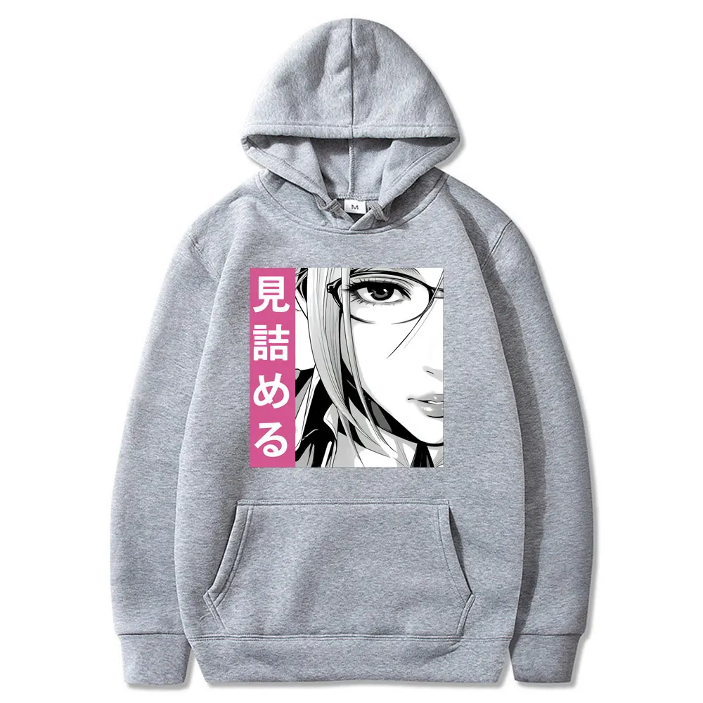 Толстовка мужская в стиле японского аниме комикс свитшот с принтом грустных глаз