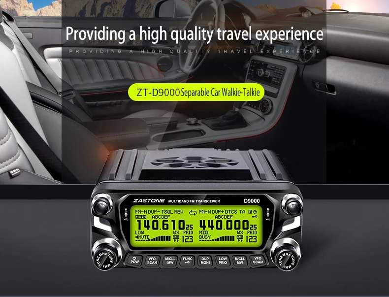 1pz ZT-D9000 Автомобильная рация CB радиостанции 50 на расстояние км охотничий Профессиональный трансивер VHF UHF West Ham автомобильный радиоприемник