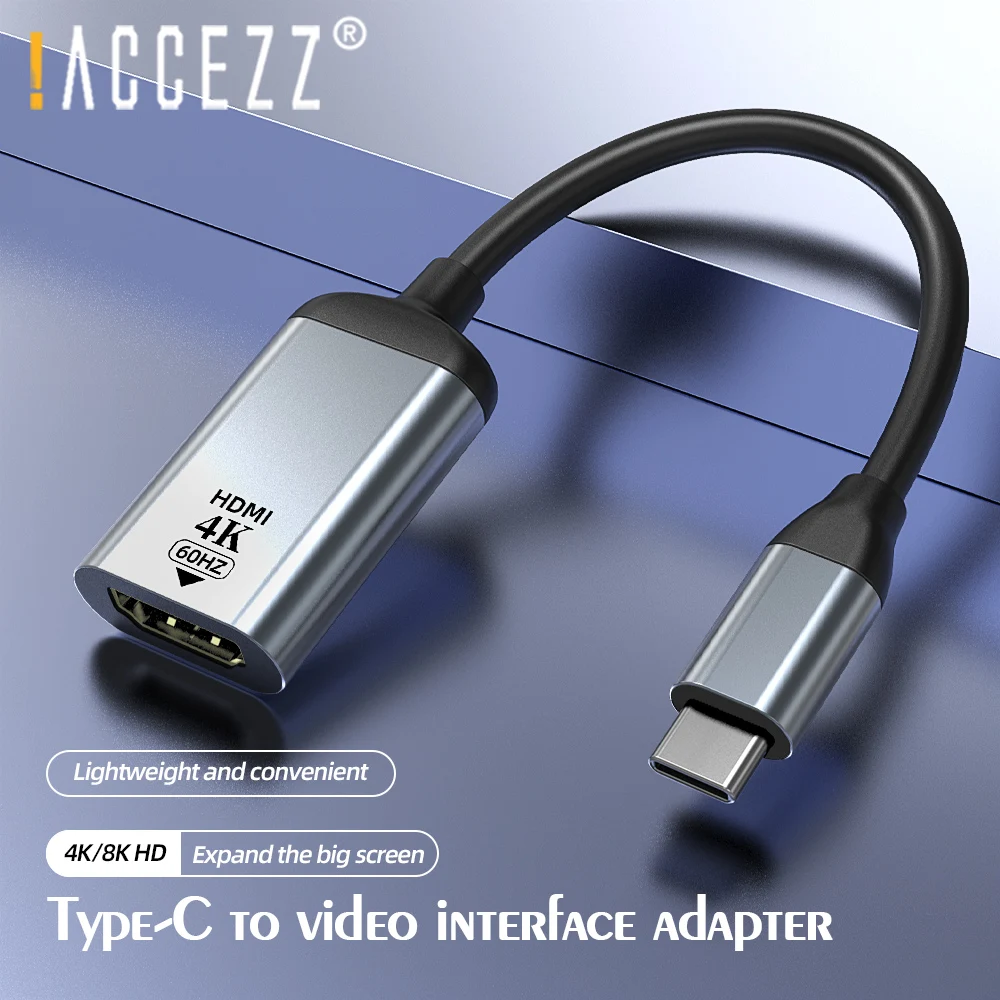 

!ACCEZZ 4K/8K USB C to VGA/Mini DP/HDMI-compatible Adapter Type C Cable For MacBook Pro Samsung S9 S10 S20 Huawei Video Adapter