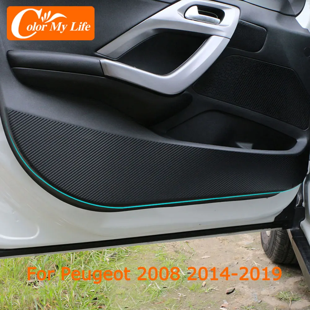 

Carbon Fiber Car Door Interior Panel Protection Stickers for Peugeot 2008 2014 2015 2016 2017 2018 Accessories Color My Life