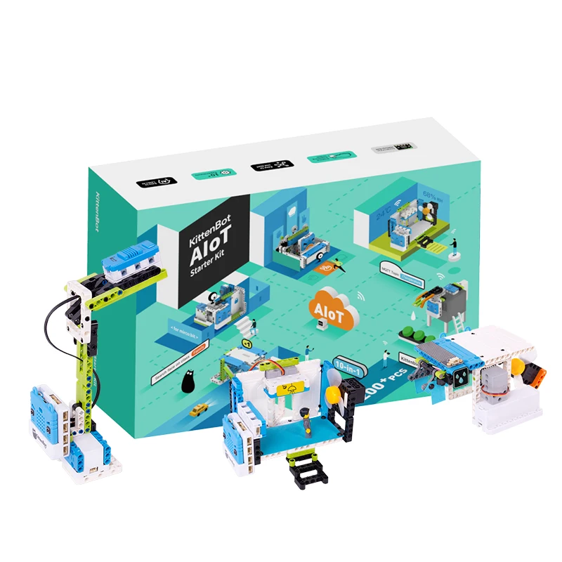 И стартовый набор Iot Kittenbot Powerbrick AIOT Обучающие роботы для строительных блоков