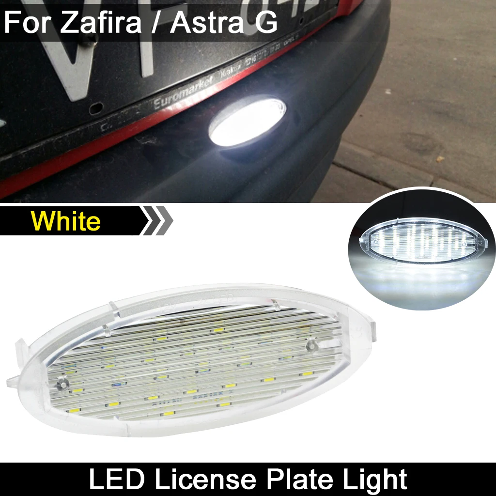 

For Opel Vauxhall Zafira Astra G Astra F Corsa Vectra Tigra Corsa White LED License Plate Light Number Plate Lamp