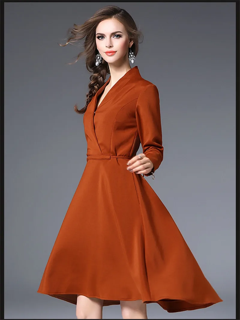 Элегантное вечернее платье для женщин 2020 Осеннее модное ТРАПЕЦИЕВИДНОЕ женское